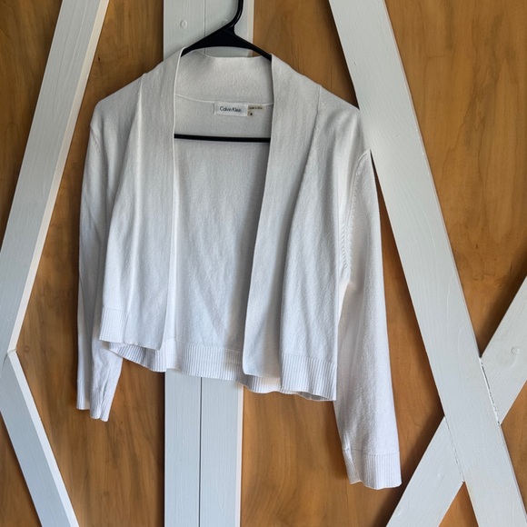 Calvin Klein Elegant White Cardigan - Picture 1 of 5